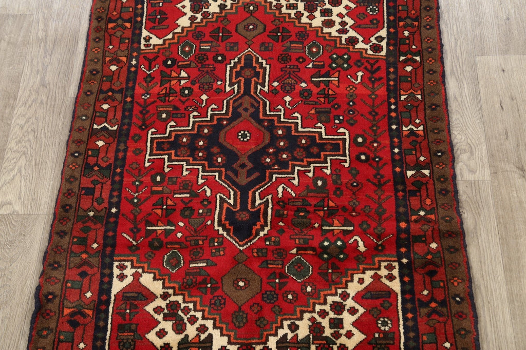 Geometric Hamedan Persian Area Rug 3x5