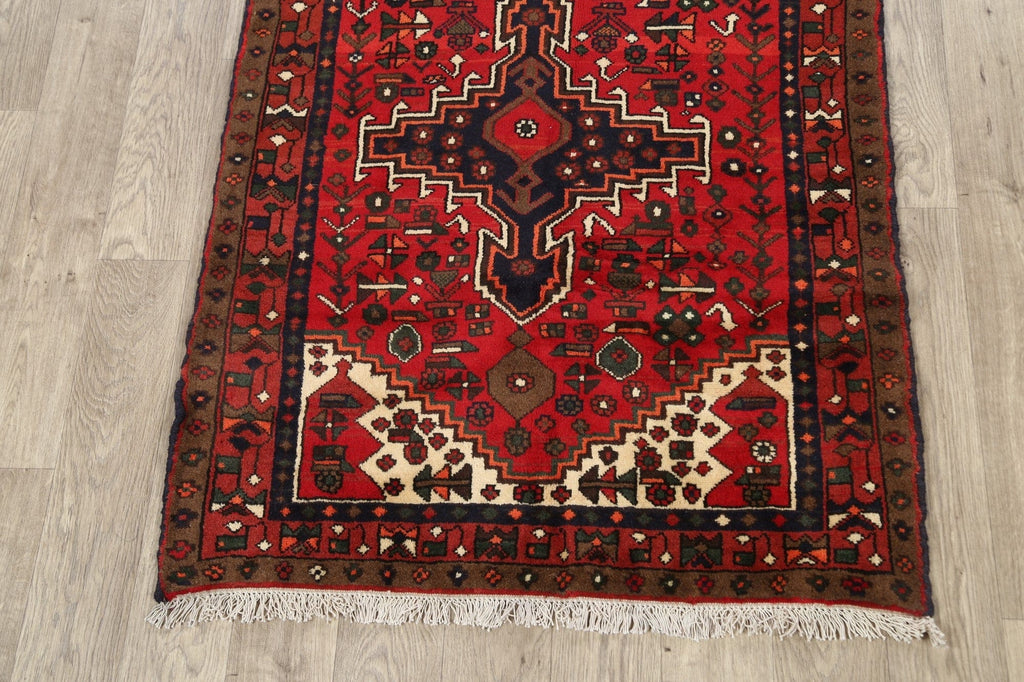 Geometric Hamedan Persian Area Rug 3x5