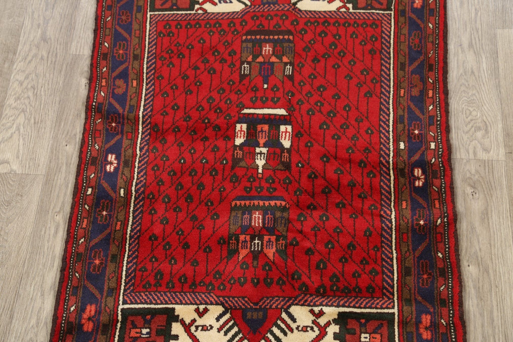 Geometric Hamedan Persian Area Rug 3x5