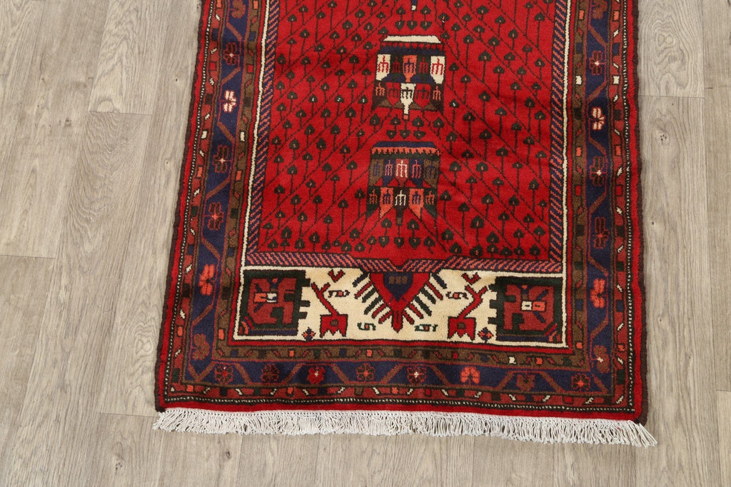 Geometric Hamedan Persian Area Rug 3x5