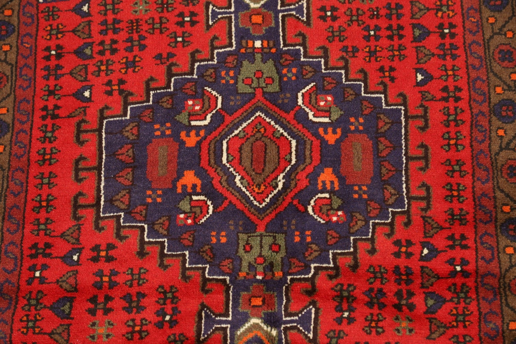 Geometric Hamedan Persian Area Rug 3x5