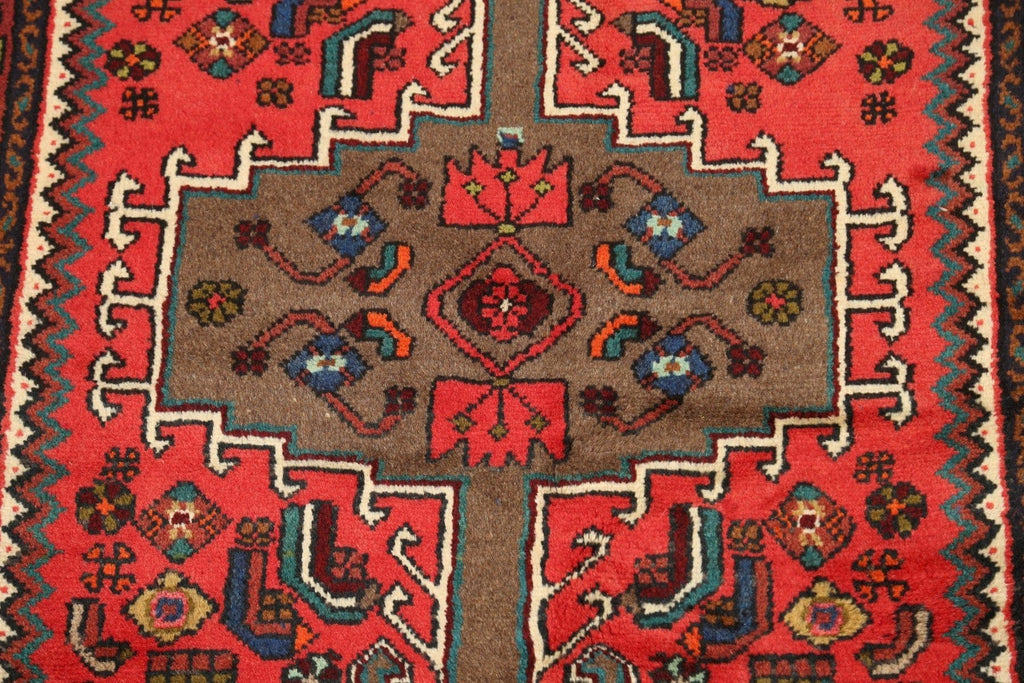 Geometric Hamedan Persian Area Rug 3x5