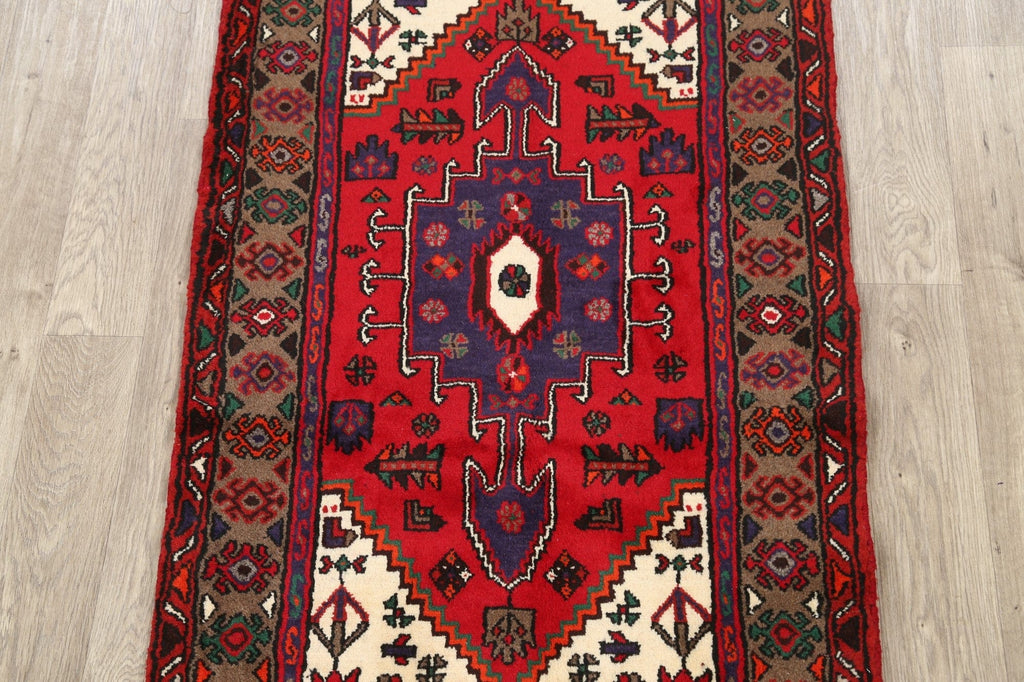 Geometric Hamedan Persian Area Rug 3x5