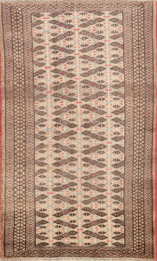 Geometric Turkoman Persian Area Rug 3x5