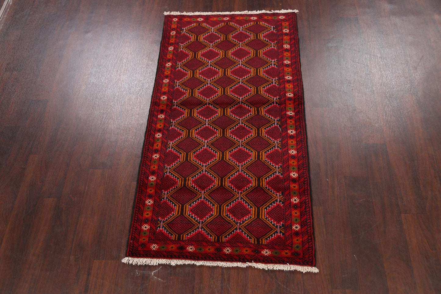 Geometric Balouch Persian Area Rug 3x6