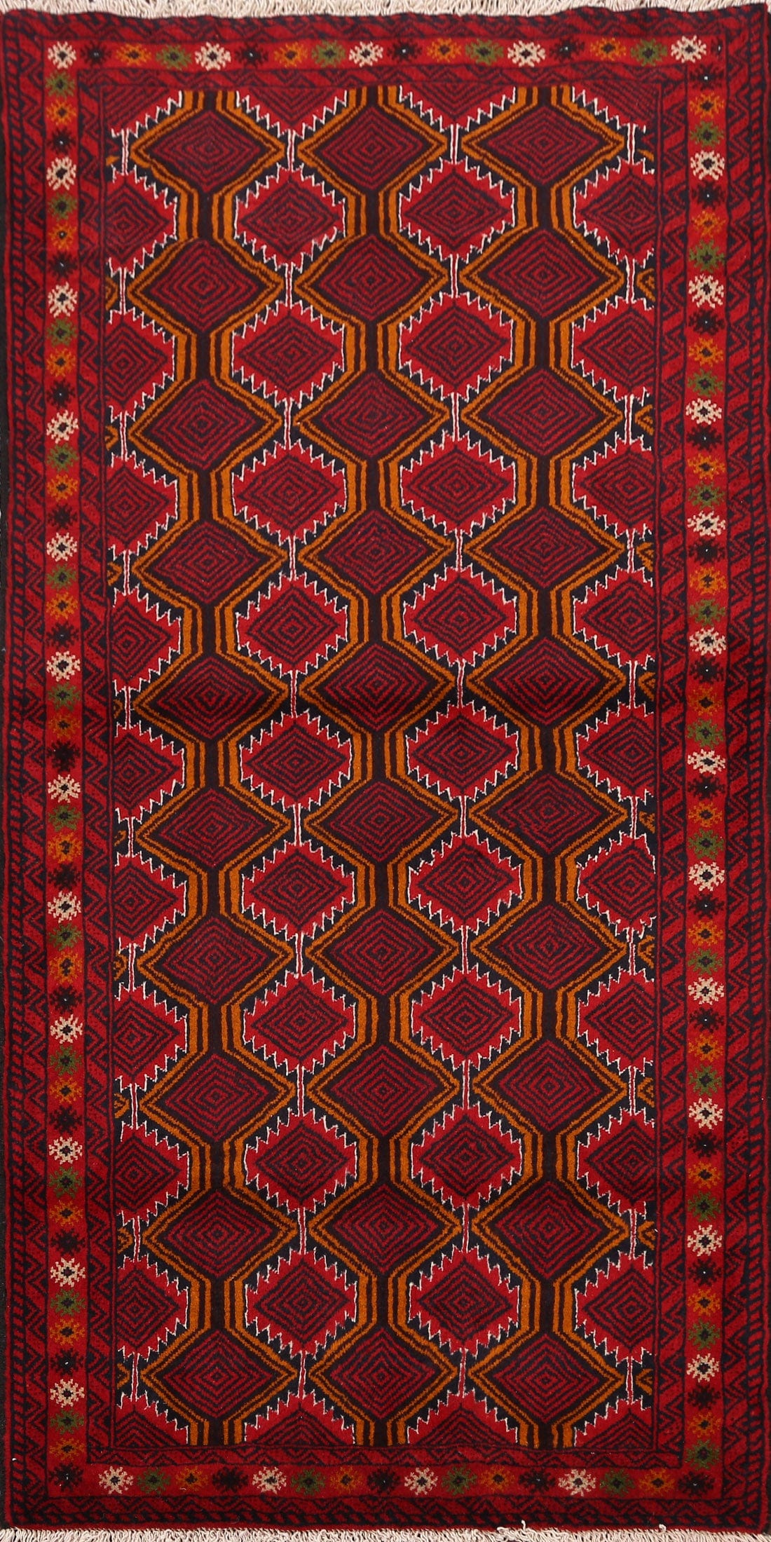 Geometric Balouch Persian Area Rug 3x6