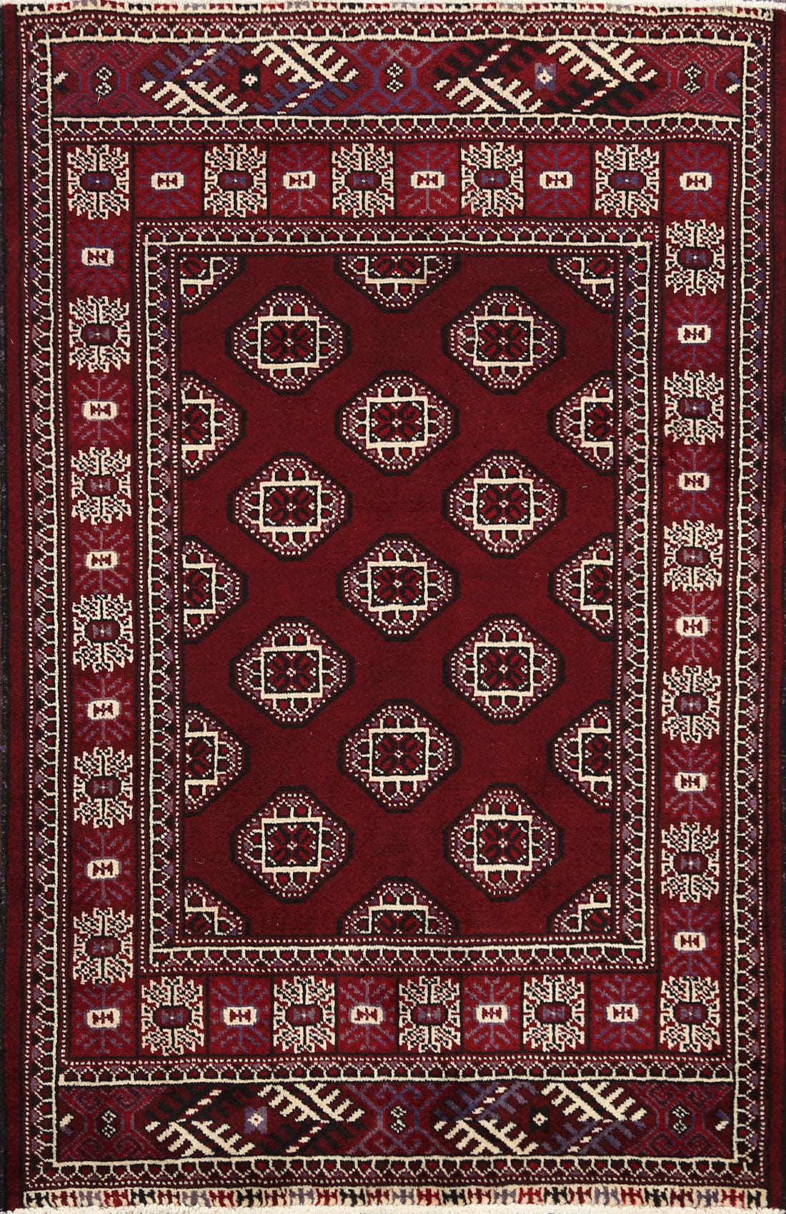 Geometric Balouch Persian Area Rug 3x4