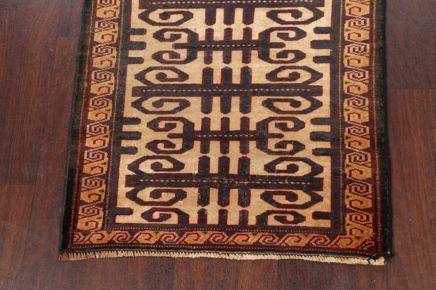 Geometric Balouch Persian Area Rug 3x3