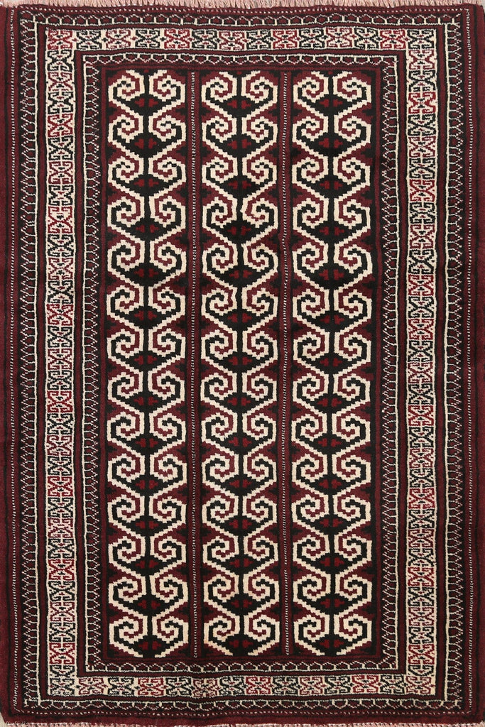 Geometric Balouch Persian Area Rug 3x4