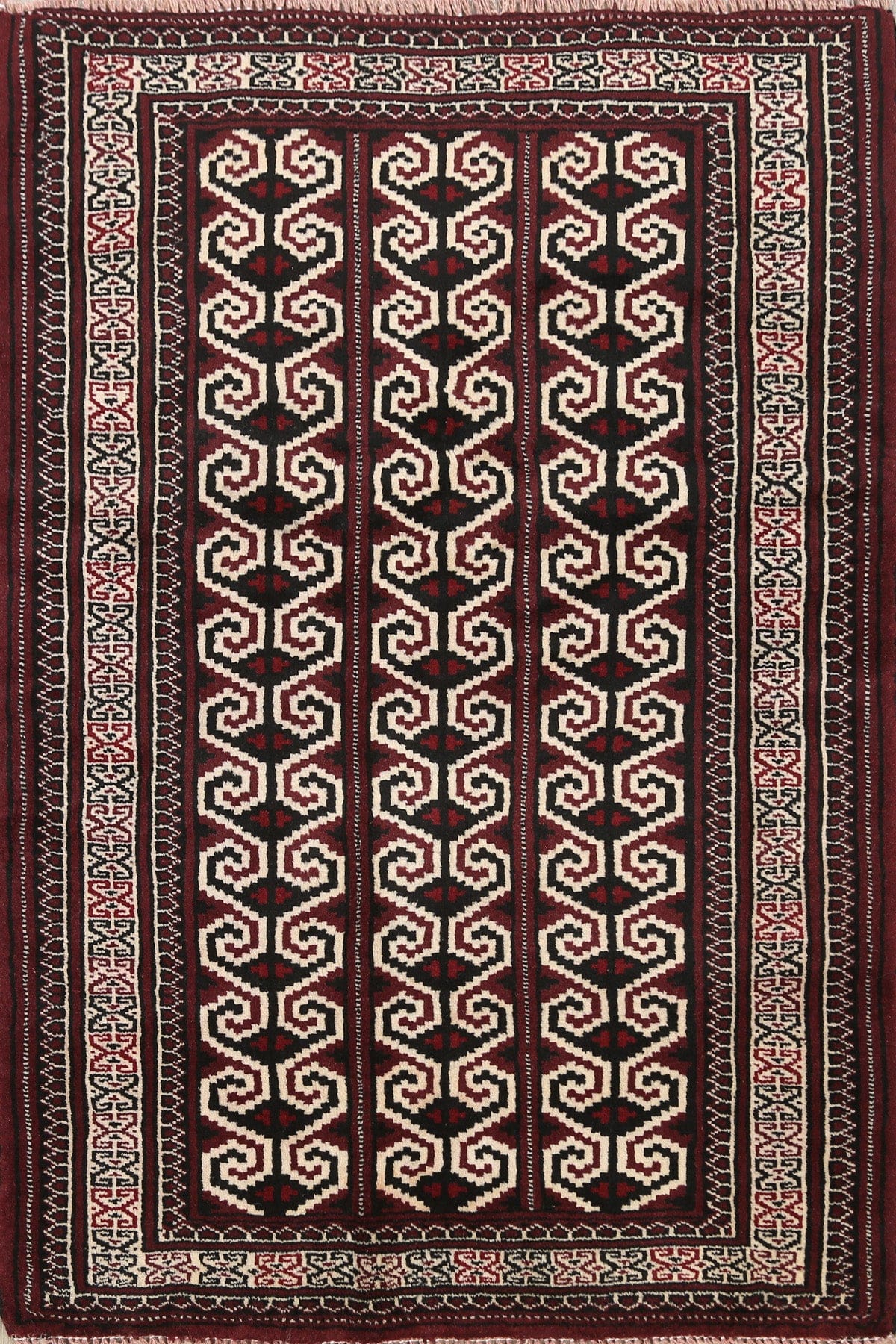 Geometric Balouch Persian Area Rug 3x4