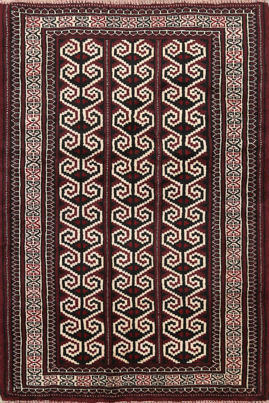 Geometric Balouch Persian Area Rug 3x4