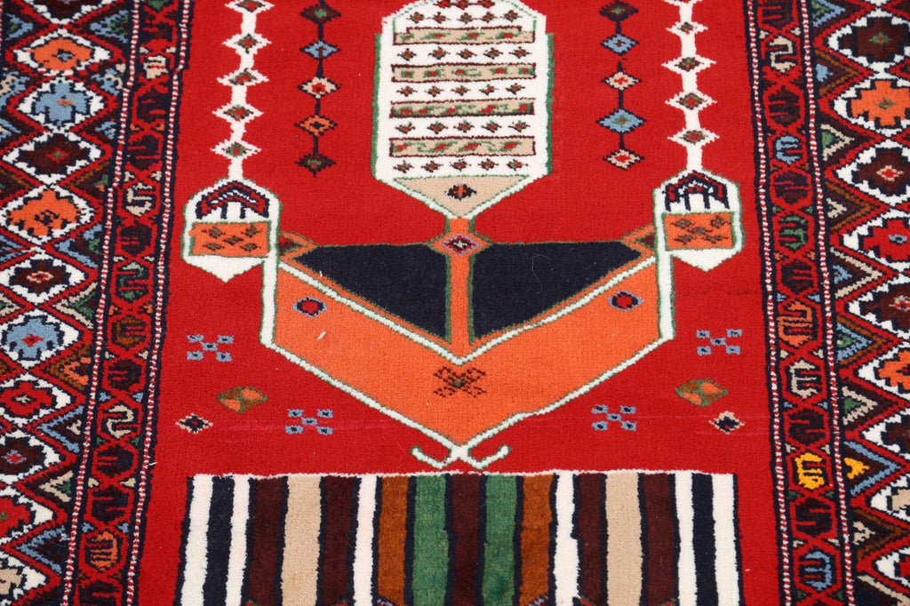 Pictorial Balouch Prayer Persian Area Rug 3x4