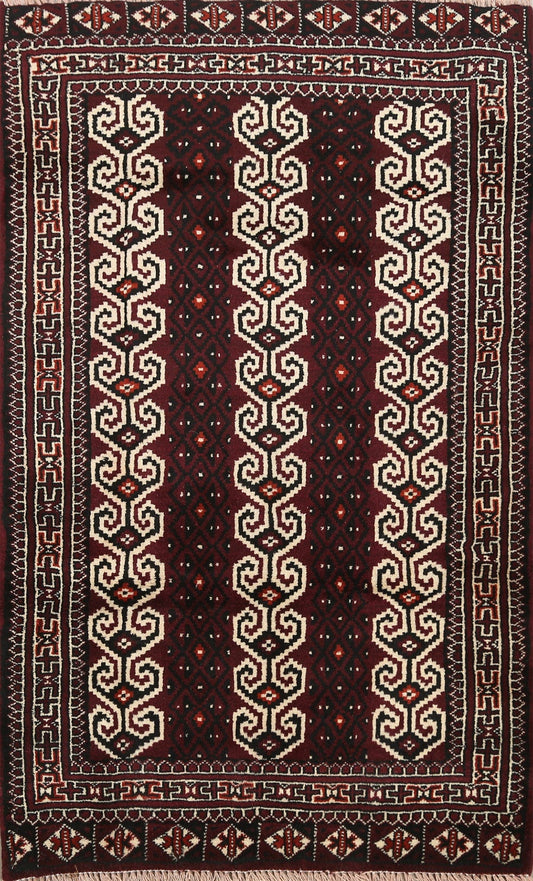 Geometric Balouch Persian Area Rug 3x4