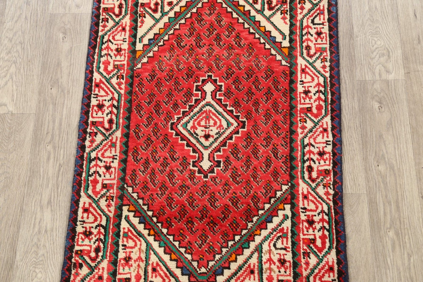 Geometric Boteh Botemir Persian Area Rug 3x4