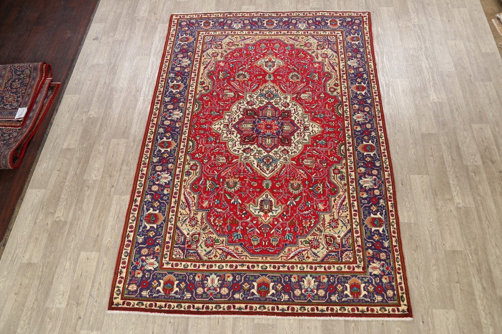 Geometric Tabriz Persian Area Rug 7x10