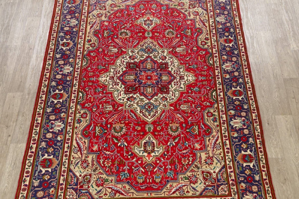 Geometric Tabriz Persian Area Rug 7x10