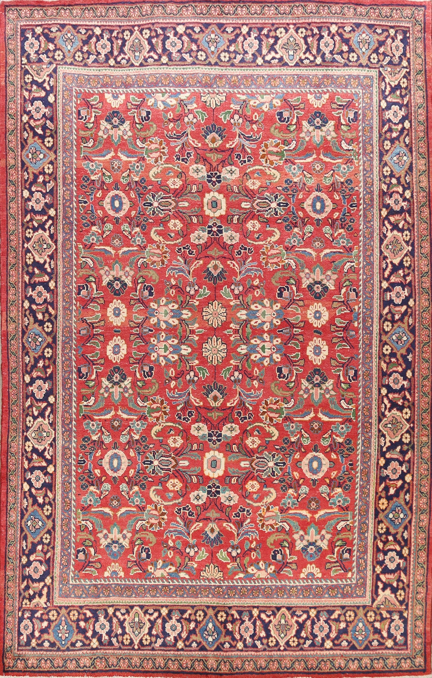 Floral Sarouk Mahal Persian Area Rug 7x10