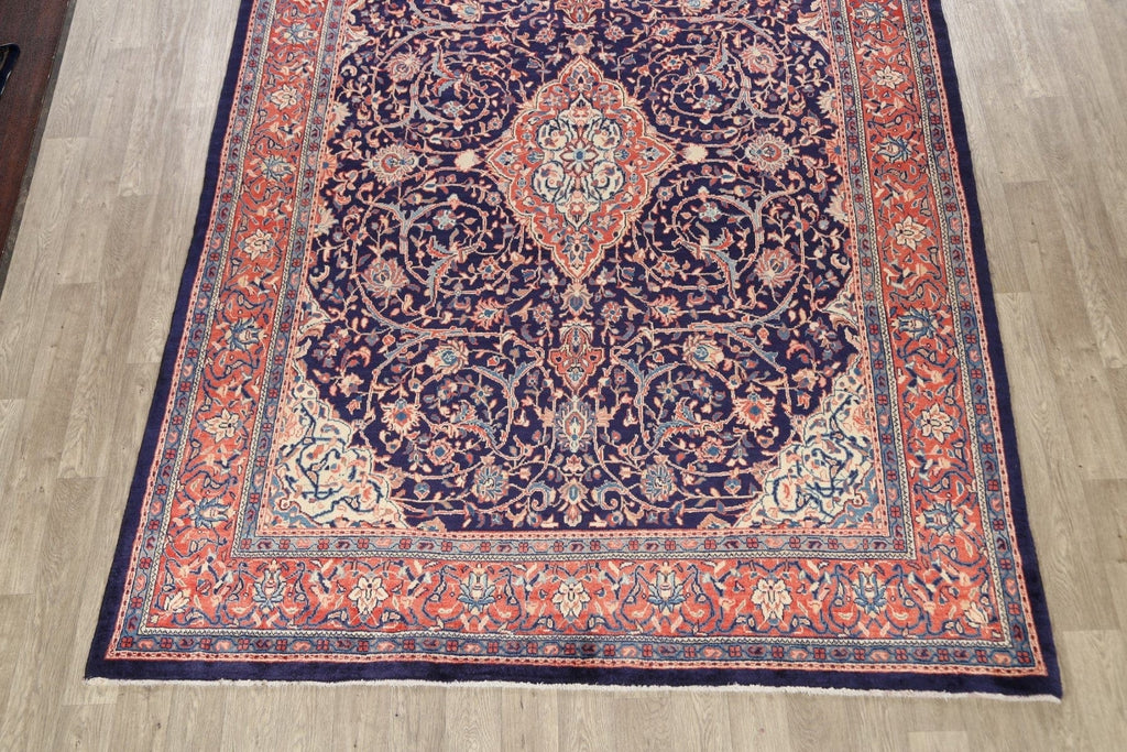 Vegetable Dye Floral Sarouk Persian Area Rug 8x11