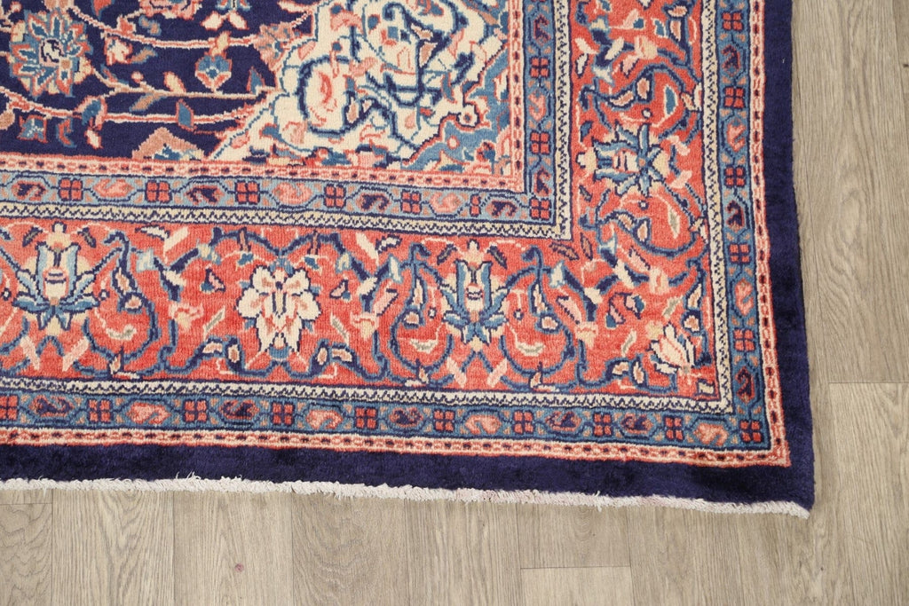 Vegetable Dye Floral Sarouk Persian Area Rug 8x11