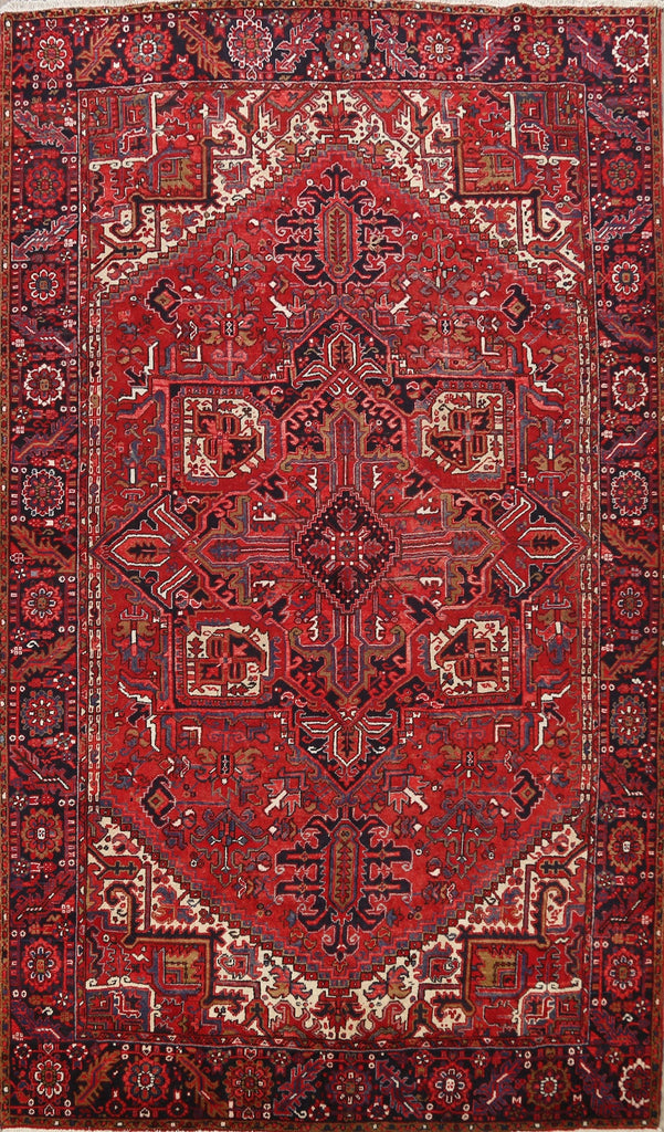 Geometric Heriz Persian Area Rug 8x12