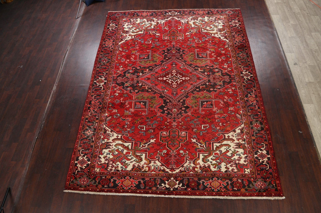 Geometric Heriz Persian Area Rug 9x11