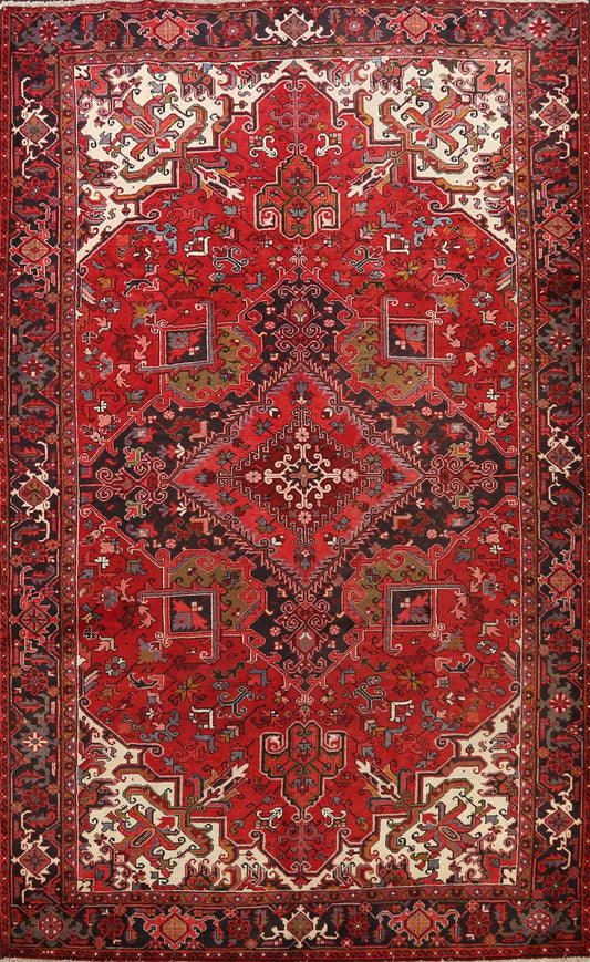 Geometric Heriz Persian Area Rug 9x11