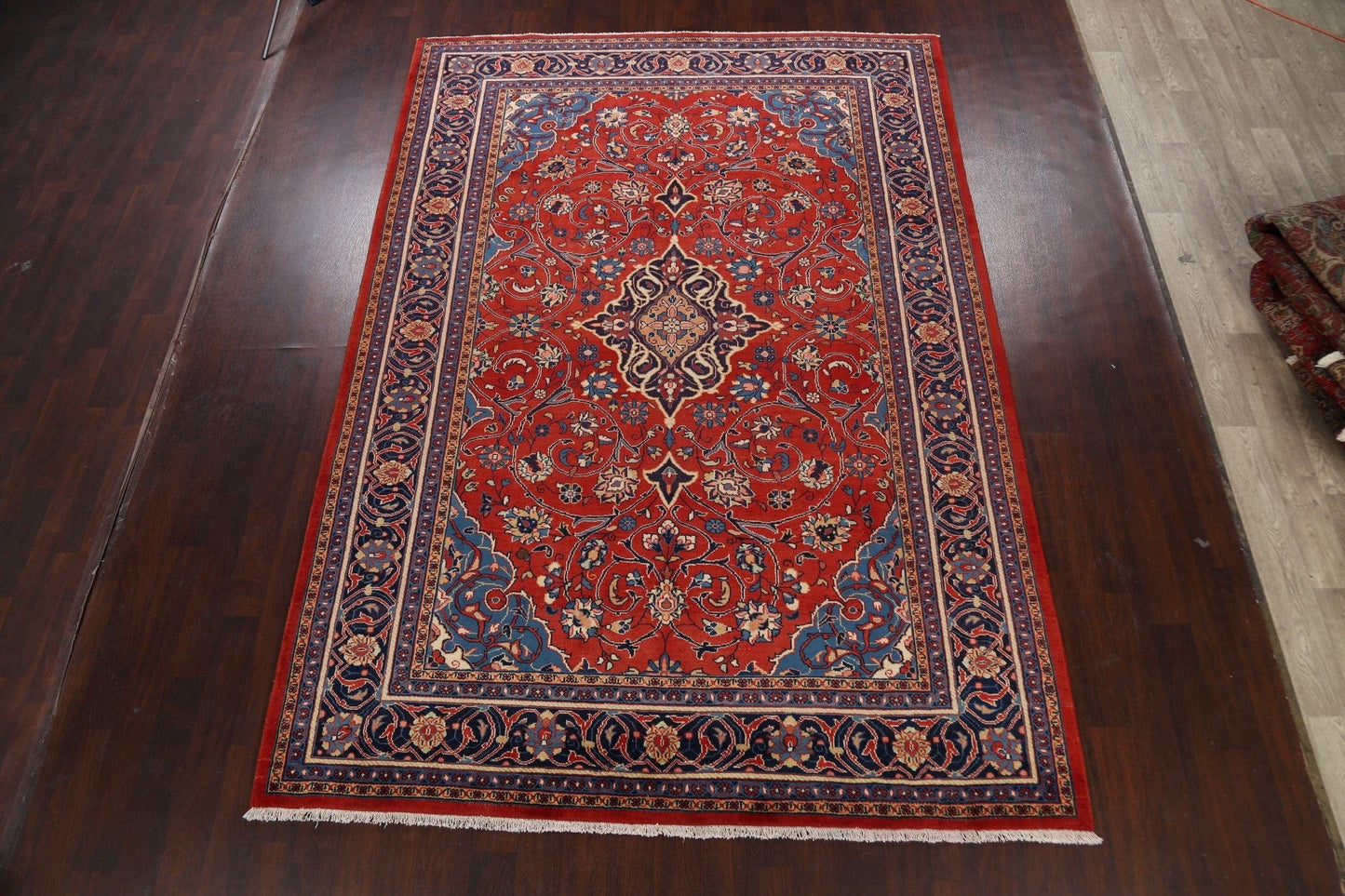 Floral Red Sarouk Persian Area Rug 8x11