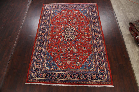 Floral Red Sarouk Persian Area Rug 8x11