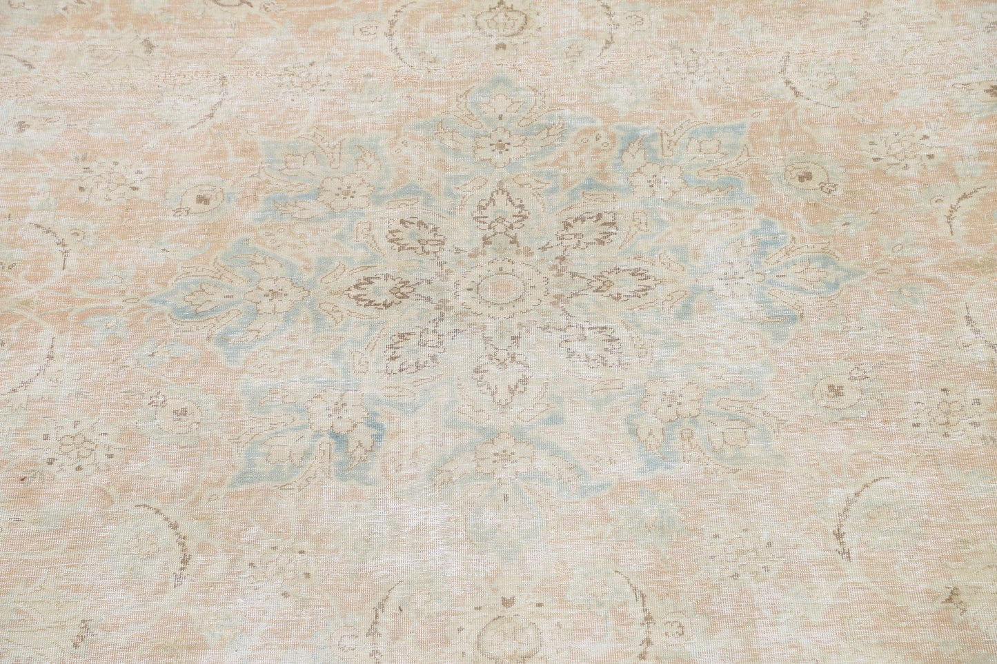 Muted Distressed Kerman Persian Area Rug 10x13