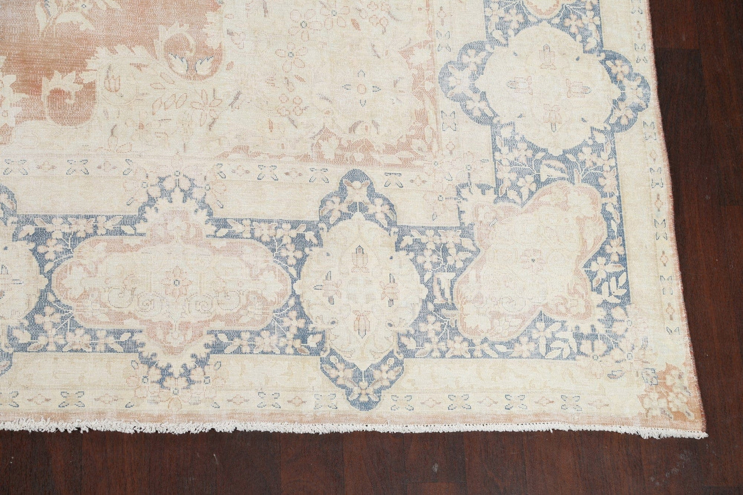 Muted Distressed Kerman Persian Area Rug 10x13