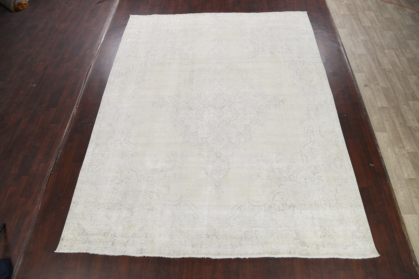 Muted Distressed Tabriz Persian Area Rug 10x13