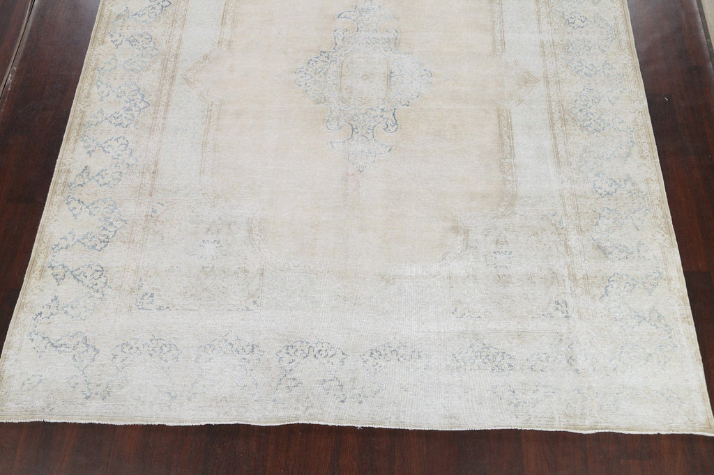 Muted Distressed Kerman Persian Area Rug 10x12