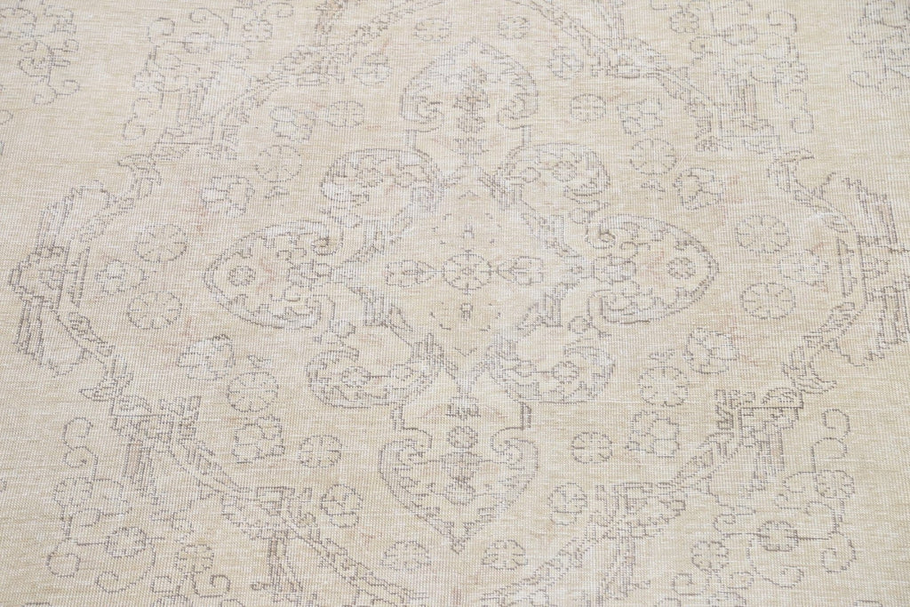 Muted Distressed Tabriz Persian Area Rug 9x12