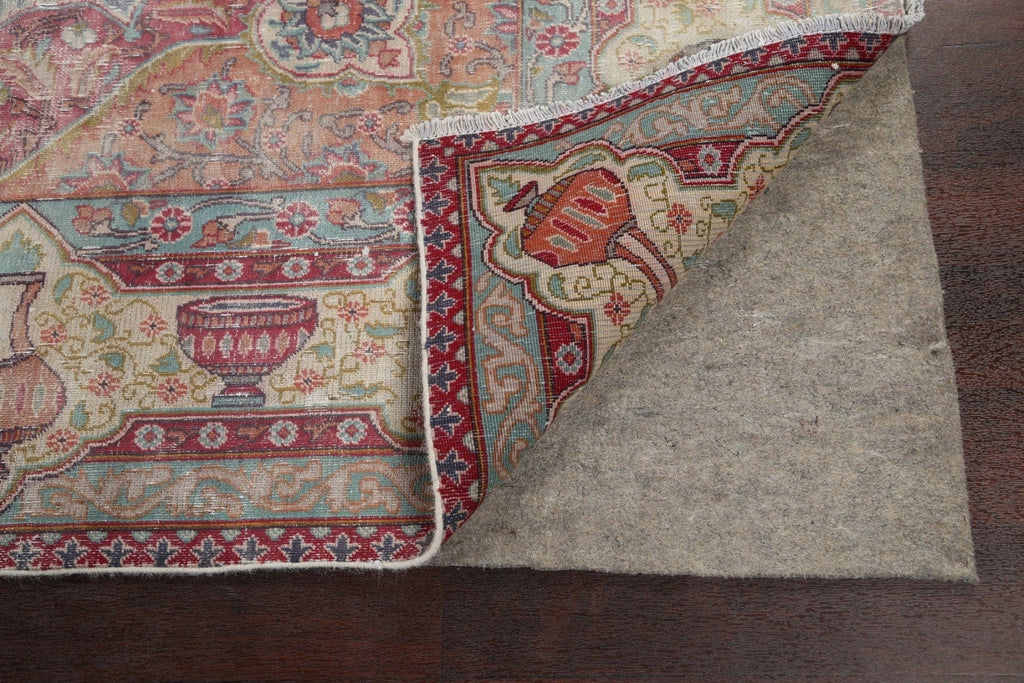 Muted Distressed Kashmar Persian Area Rug 9x12