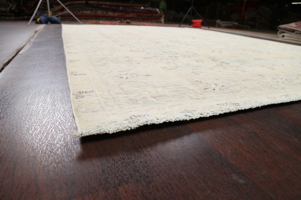 Muted Distressed Tabriz Persian Area Rug 10x12