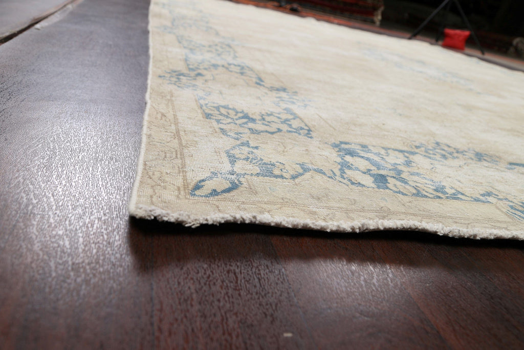 Muted Distressed Tabriz Persian Area Rug 10x13