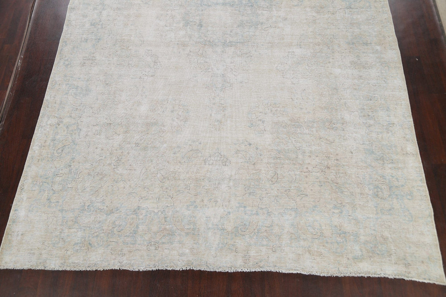 Muted Distressed Kerman Persian Area Rug 10x13