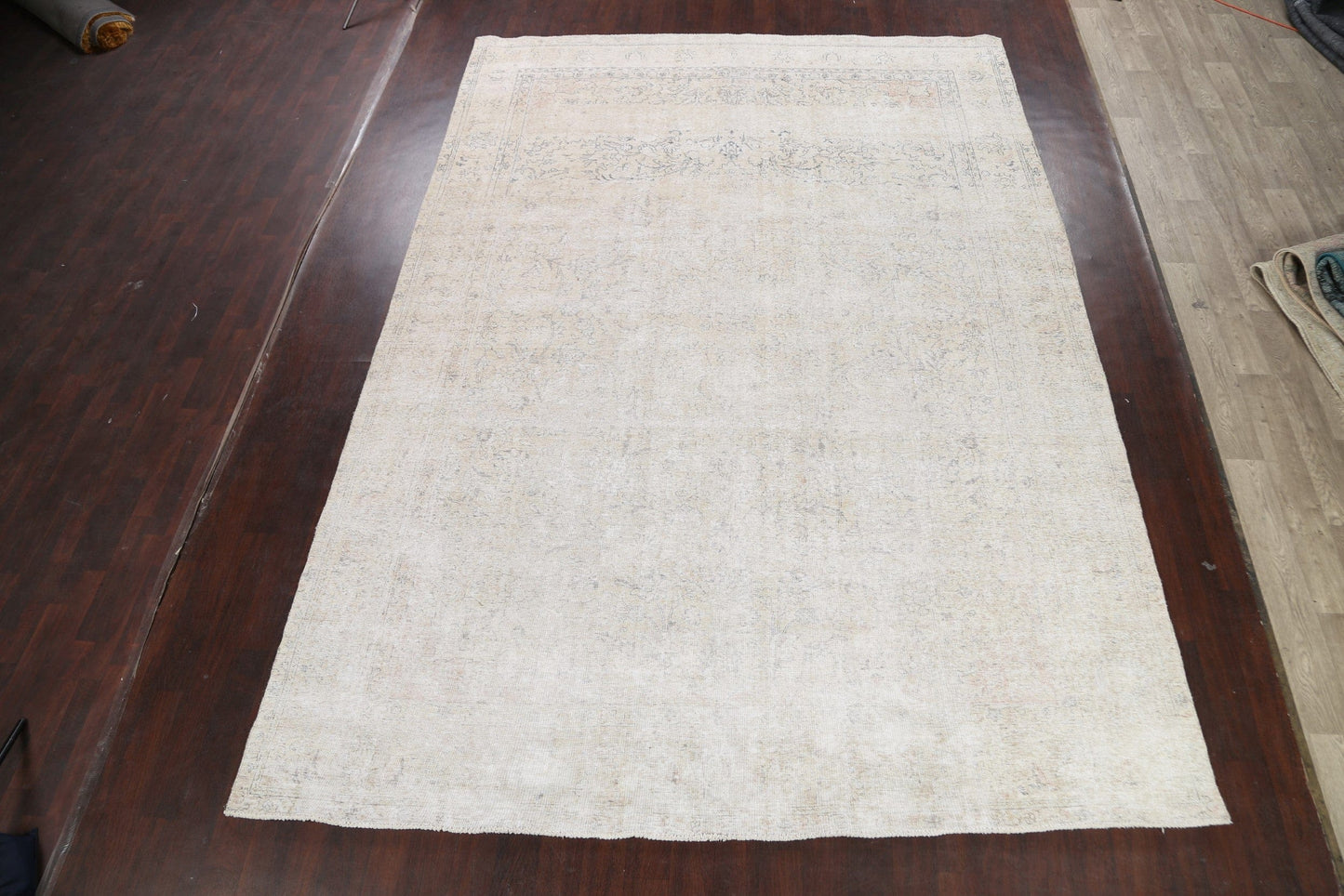 Muted Distressed Tabriz Persian Area Rug 10x13