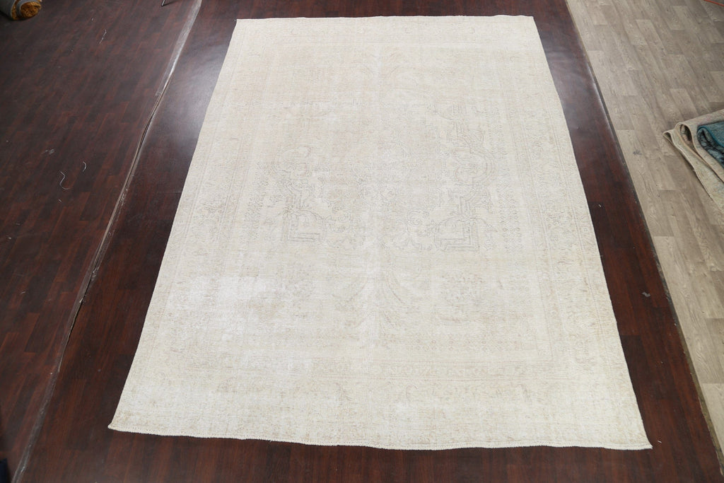 Muted Distressed Tabriz Persian Area Rug 10x13