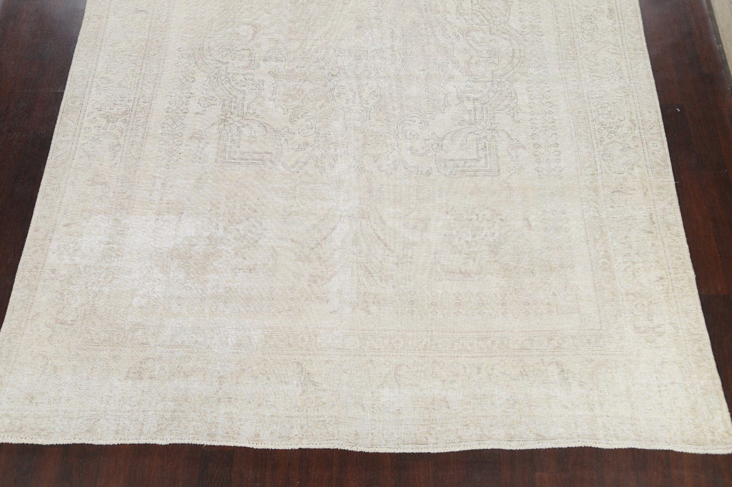 Muted Distressed Tabriz Persian Area Rug 10x13