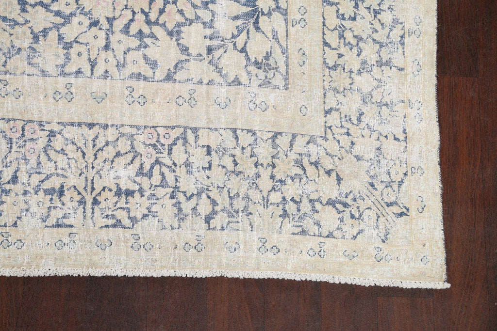 Muted Distressed Kerman Persian Area Rug 8x11