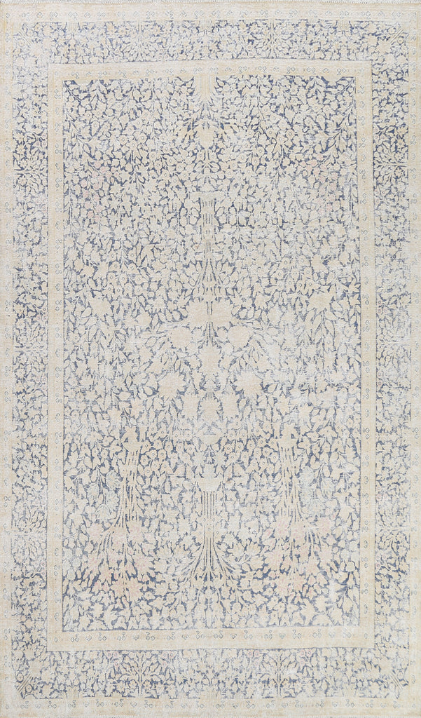 Muted Distressed Kerman Persian Area Rug 8x11