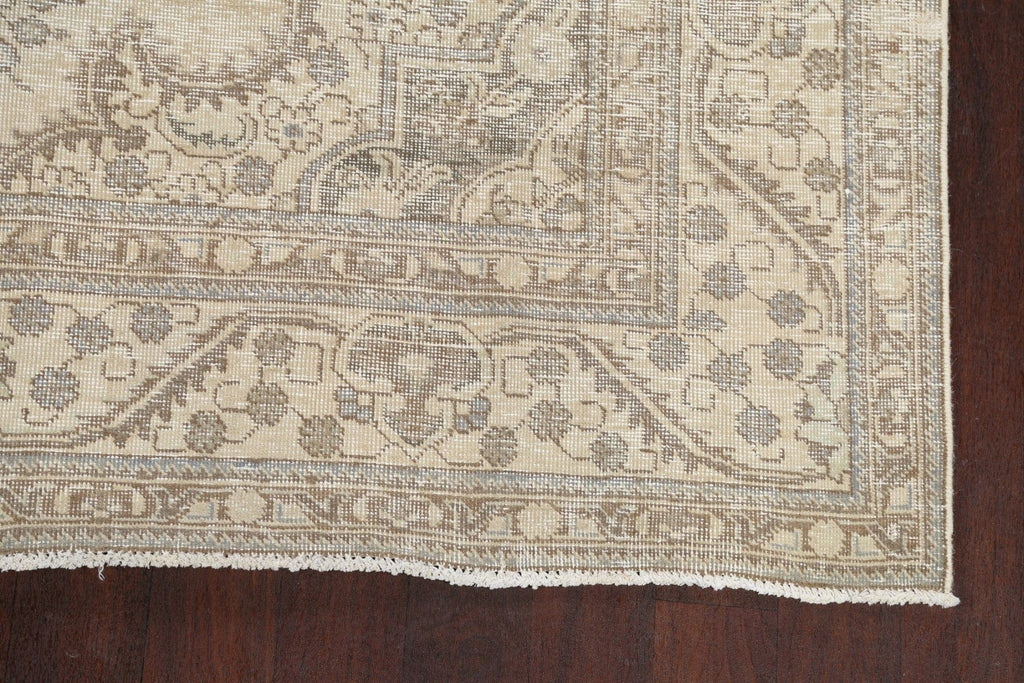 Muted Distressed Tabriz Persian Area Rug 6x9