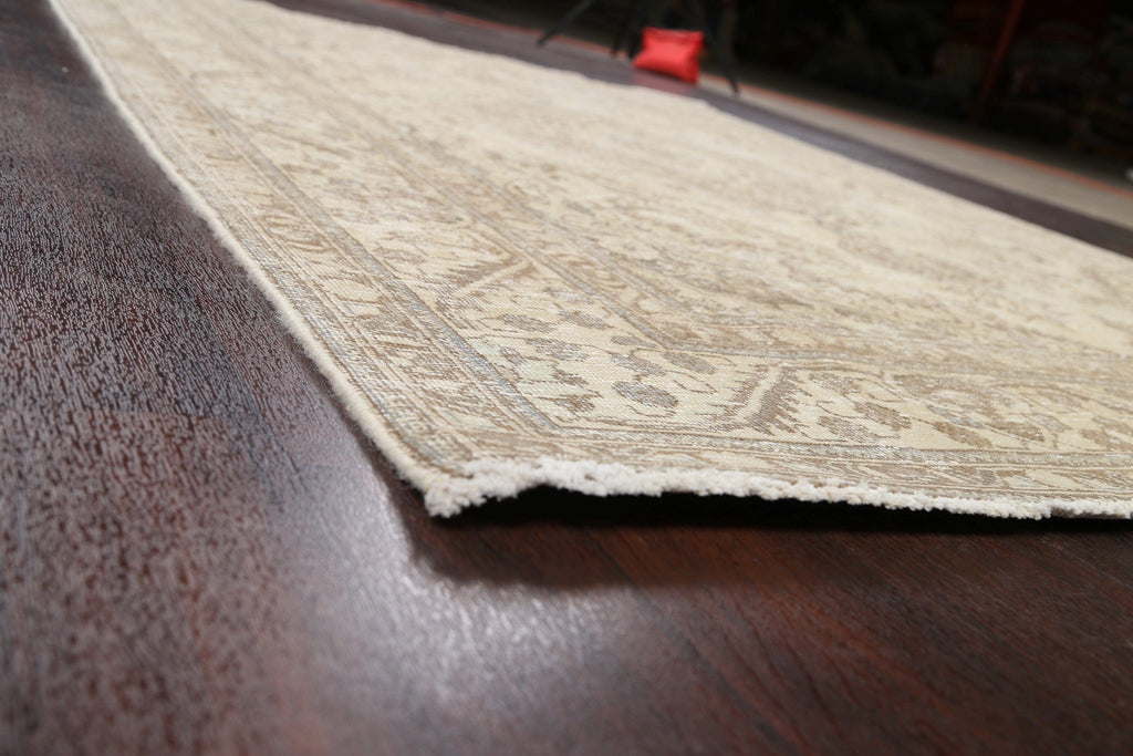 Muted Distressed Tabriz Persian Area Rug 6x9