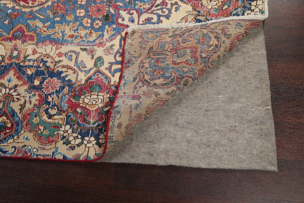 Muted Distressed Kerman Persian Area Rug 10x13