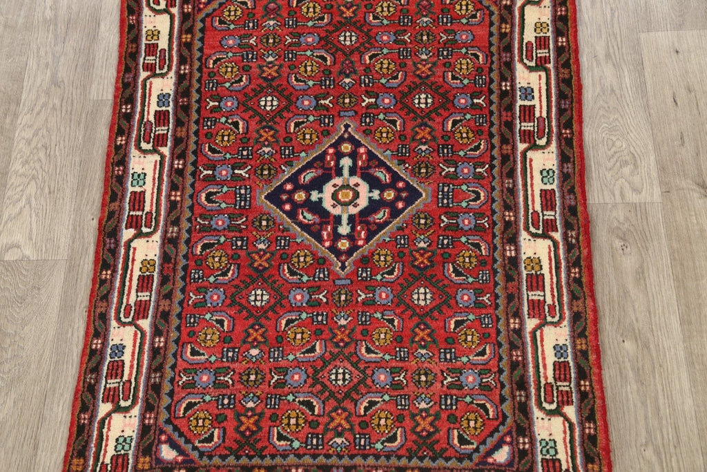 Geometric Hamedan Persian Area Rug 3x5