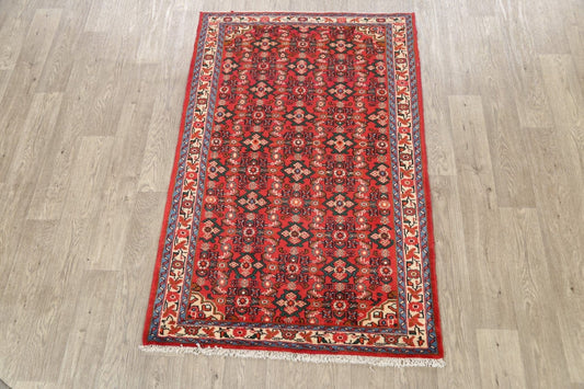 Geometric Hamedan Persian Area Rug 3x5