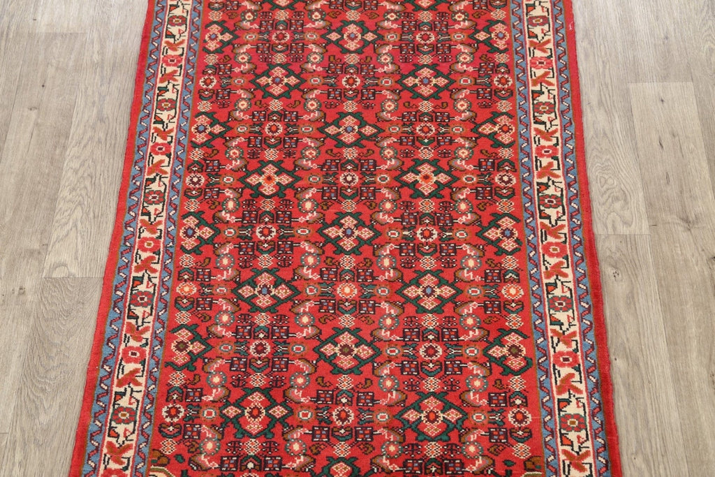 Geometric Hamedan Persian Area Rug 3x5