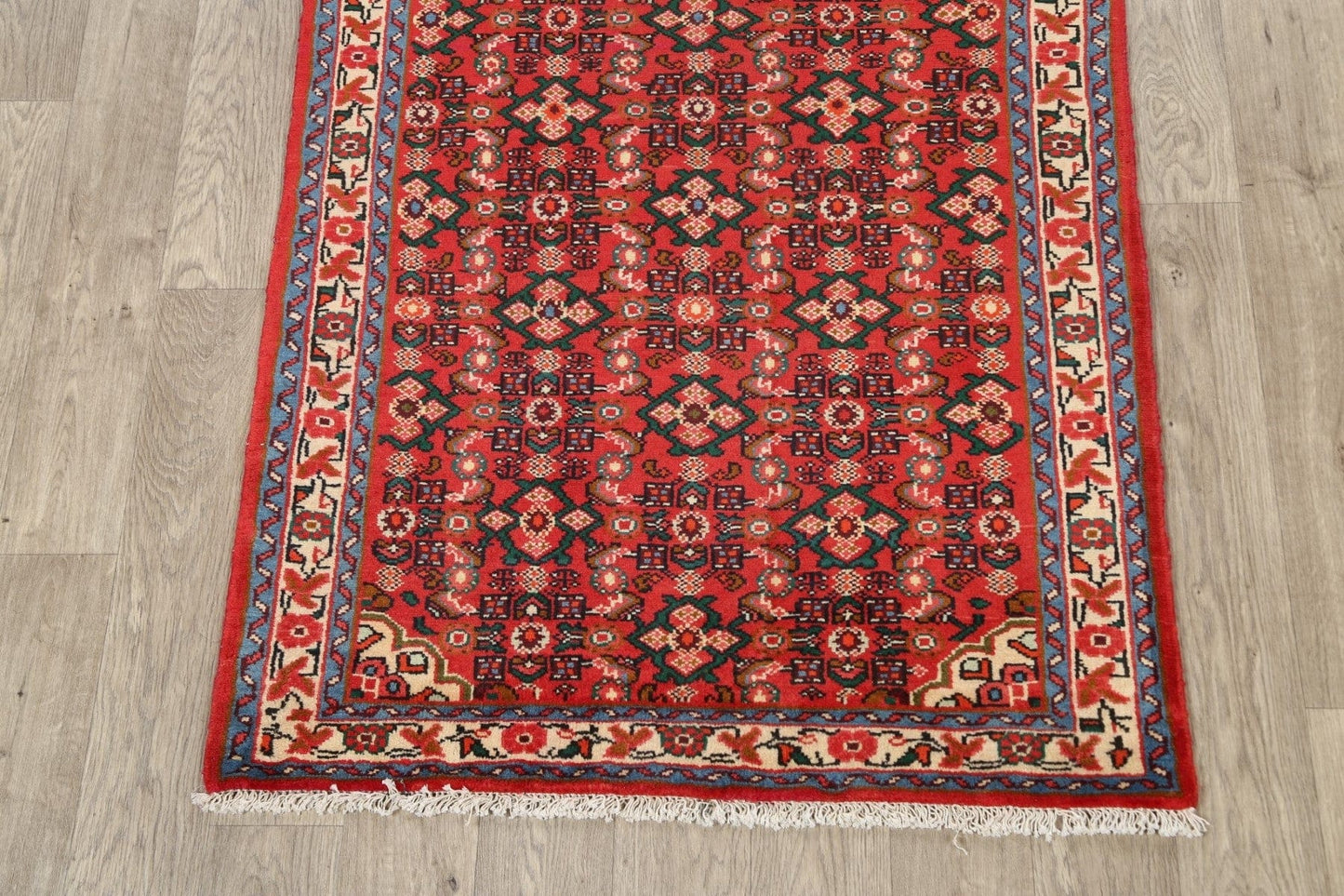 Geometric Hamedan Persian Area Rug 3x5