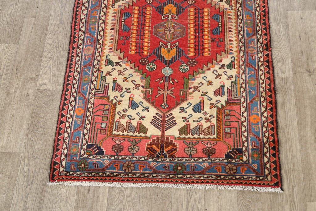 Geometric Hamedan Persian Area Rug 3x5